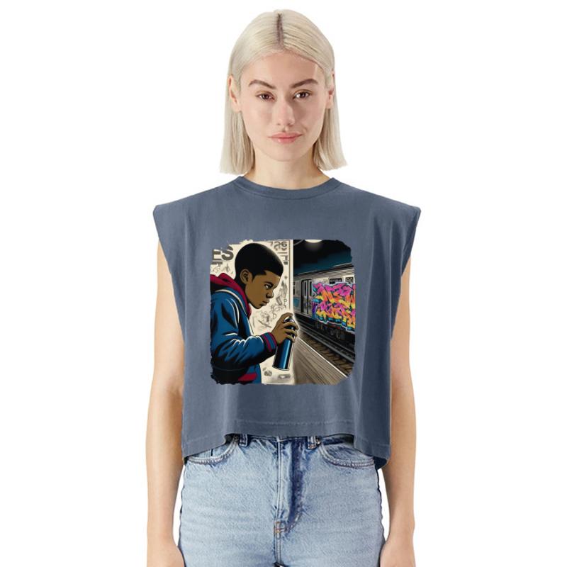 AI Teen in Underground Subway Layup -Masked Border