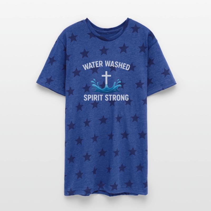 Baptized Water Washed Spirit Strong Cross Splash