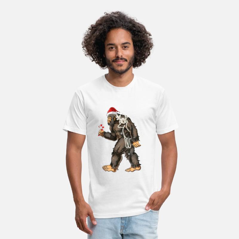 Bigfoot Carrying Deer Lights Xmas Sasquatch Lover