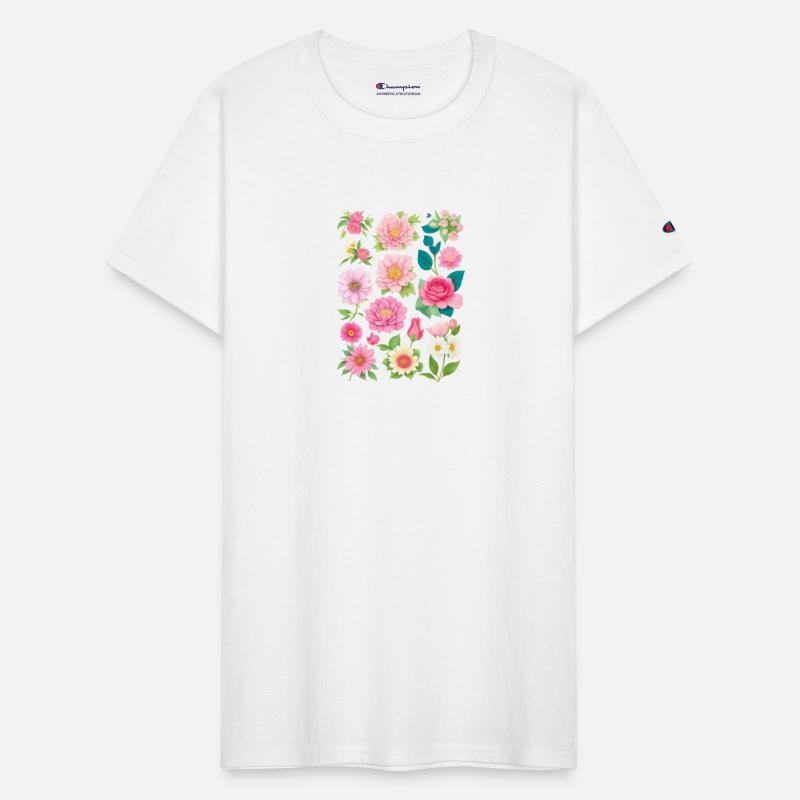 Blooming Crimson and coral Spring Flowers