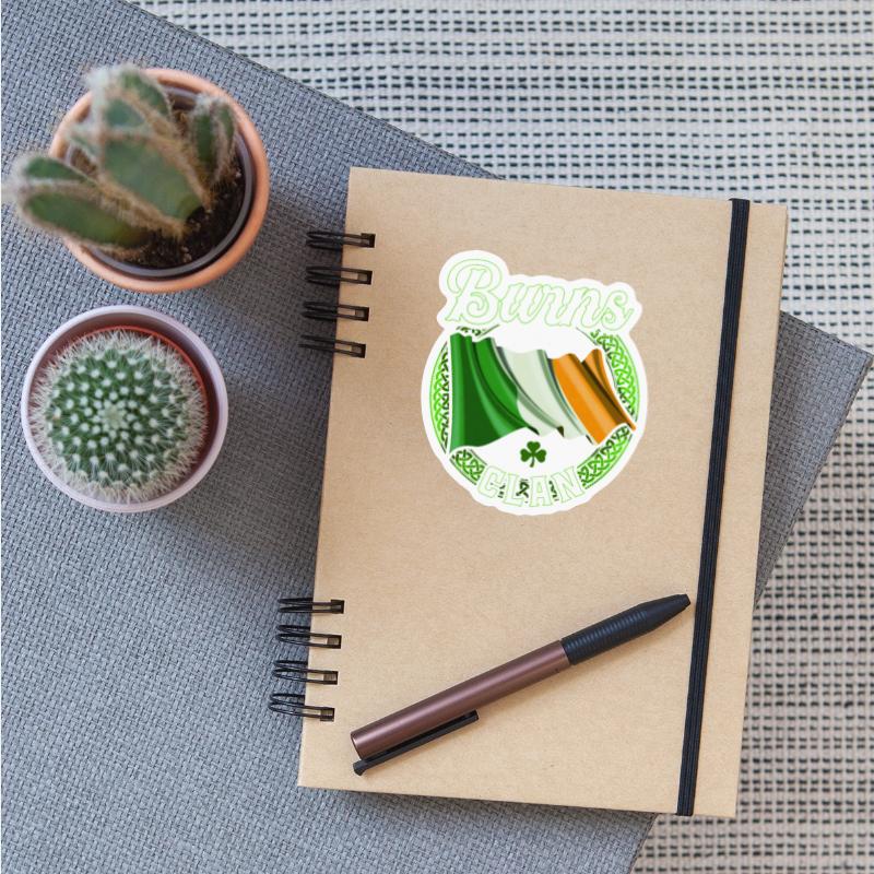 Burns Surname Irish Last Name Ireland Flag