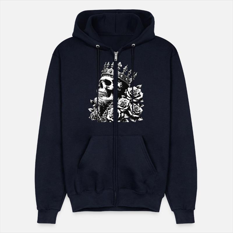 Dark Art Skull King Crown Prince with Roses