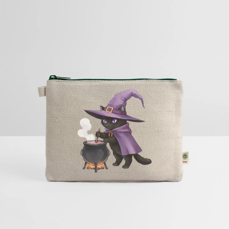 Enchanted Black Cat Witch Illustration