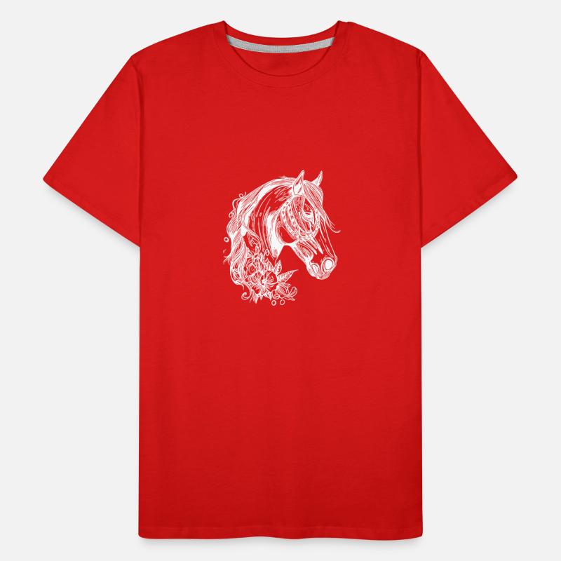 Flower Tattoo Horse Portrait Style