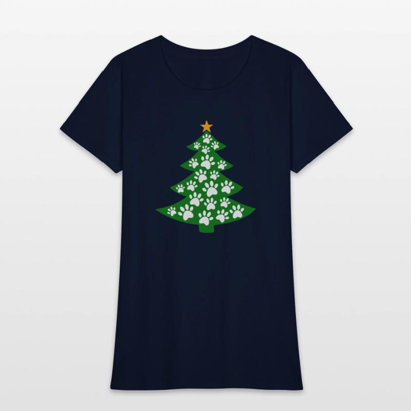 Funny Dog Paws Christmas Tree
