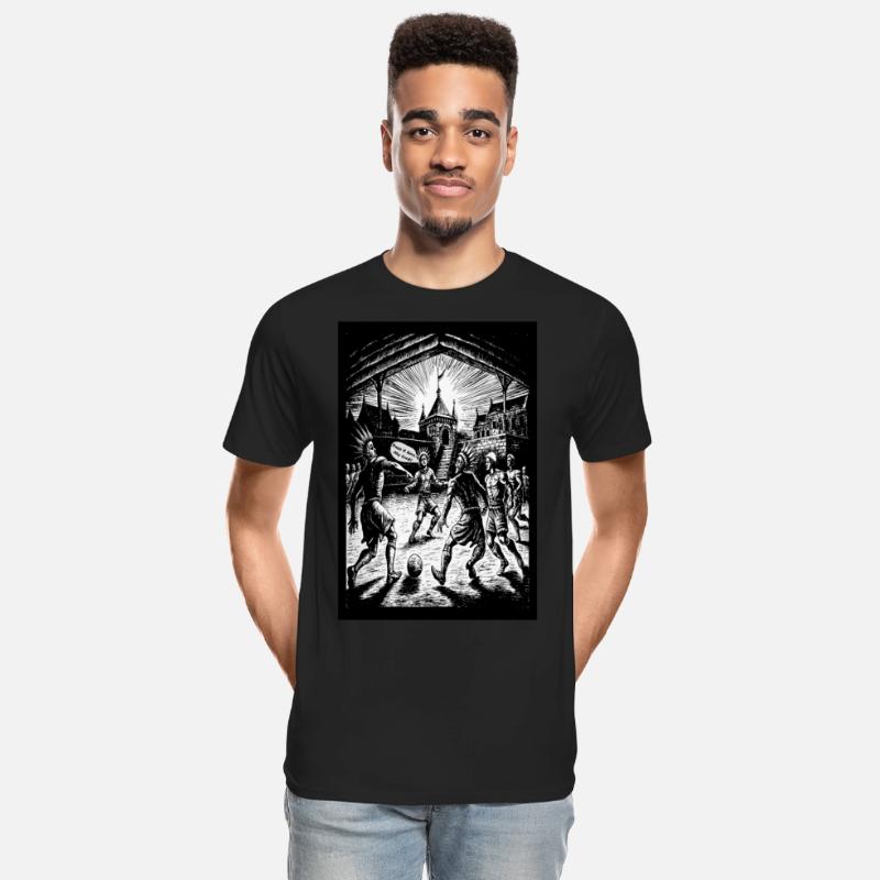 Timeless Kickoff,Medieval Football Illustration