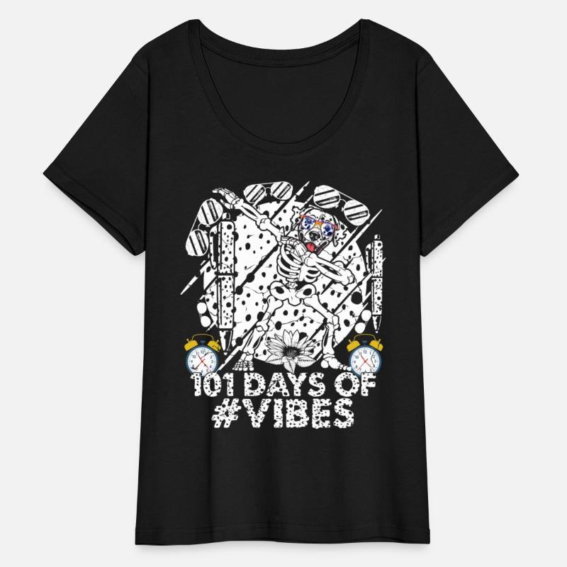 101 days of school vibes funny shirt