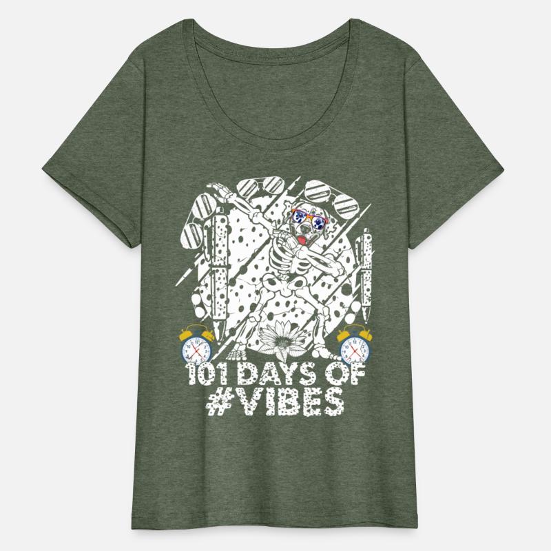 101 days of school vibes funny shirt