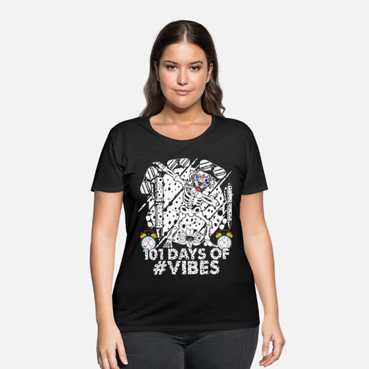 101 days of school vibes funny shirt