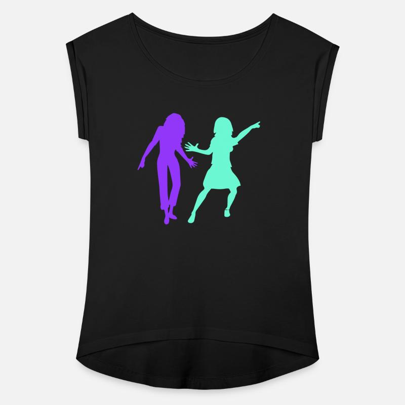 2 Party Women Couple Two Dance Friends Silhouette