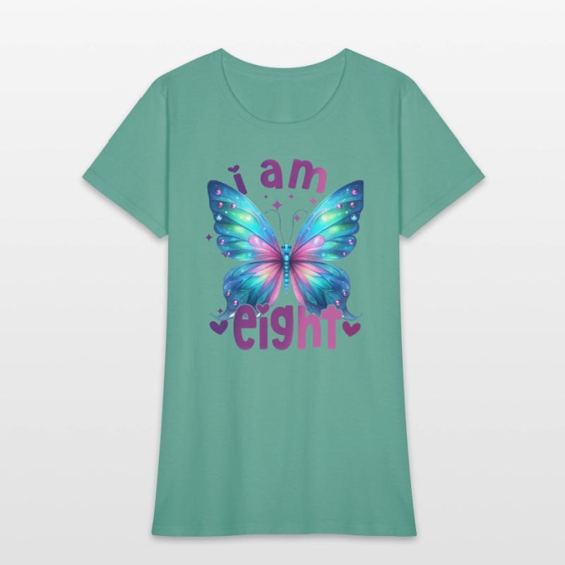 8th Birthday Butterfly 8 Years Eight Finally 8 Bir