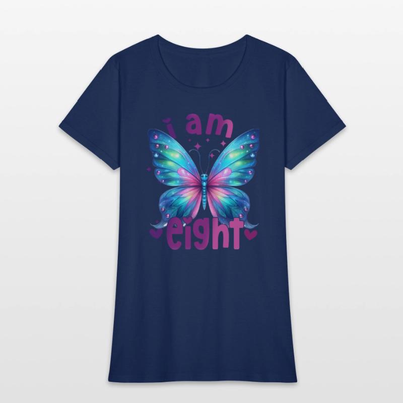 8th Birthday Butterfly 8 Years Eight Finally 8 Bir