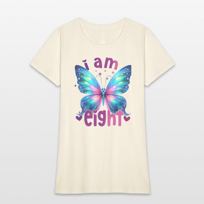 8th Birthday Butterfly 8 Years Eight Finally 8 Bir