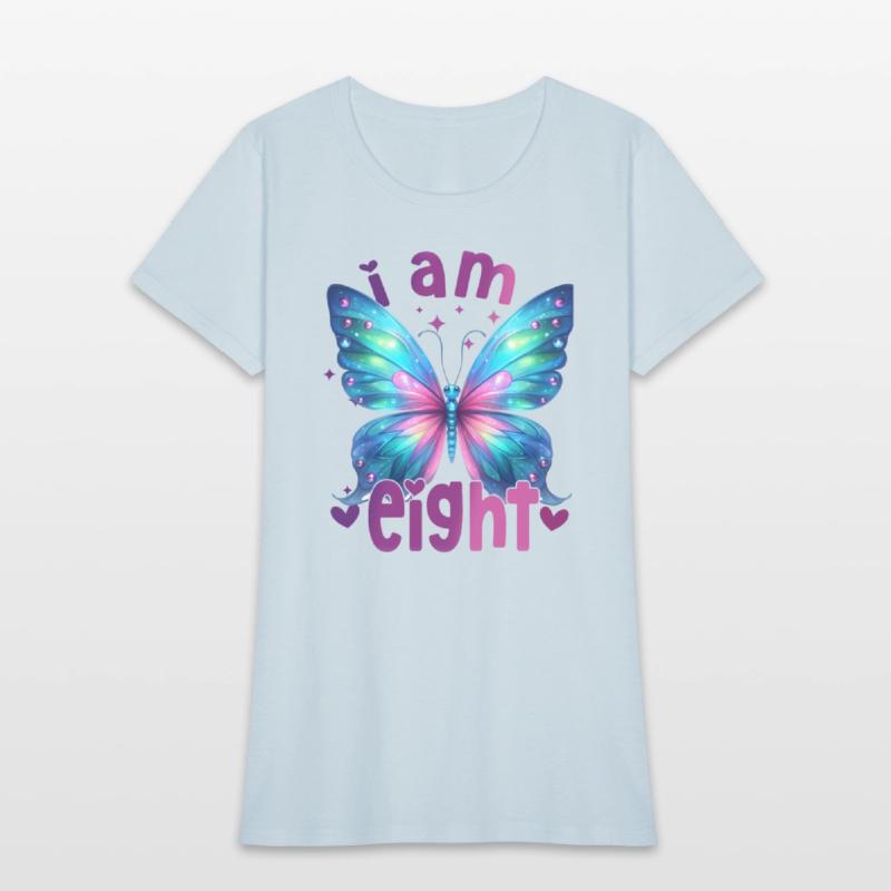 8th Birthday Butterfly 8 Years Eight Finally 8 Bir