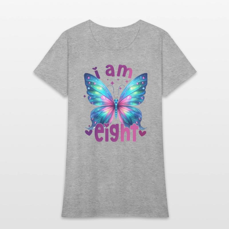 8th Birthday Butterfly 8 Years Eight Finally 8 Bir