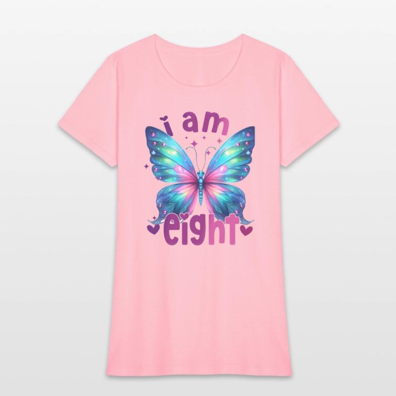 8th Birthday Butterfly 8 Years Eight Finally 8 Bir