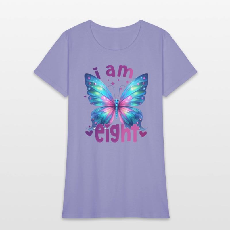 8th Birthday Butterfly 8 Years Eight Finally 8 Bir