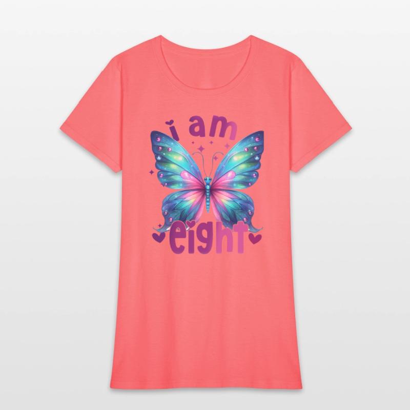 8th Birthday Butterfly 8 Years Eight Finally 8 Bir