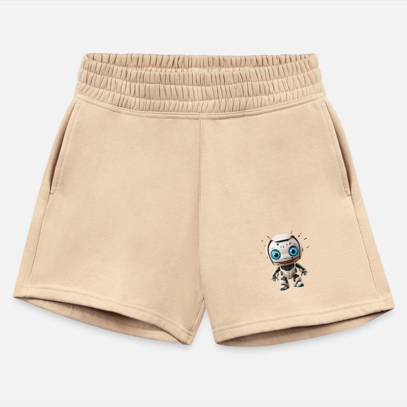 A charming kawaii style robot with a cheerful