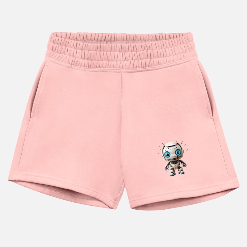 A charming kawaii style robot with a cheerful