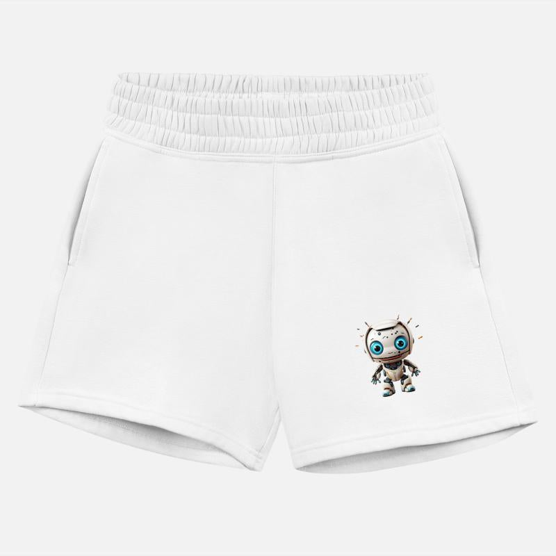 A charming kawaii style robot with a cheerful