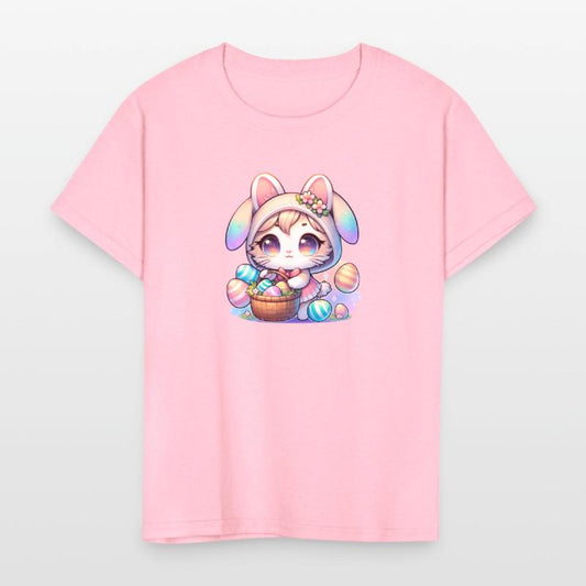 A Kitty With a Bunny Outfit Delivering Easter Eggs