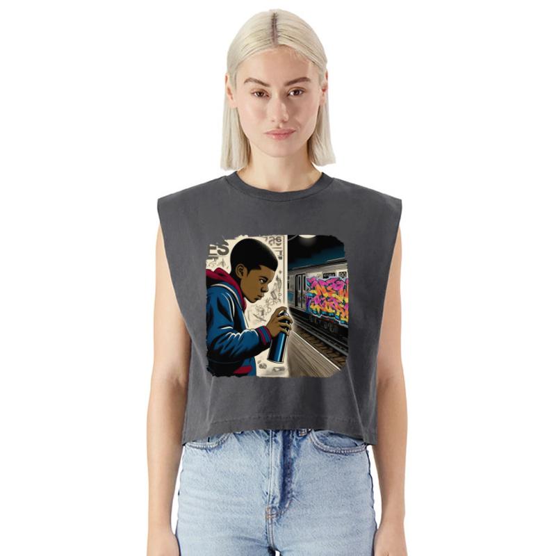 AI Teen in Underground Subway Layup -Masked Border