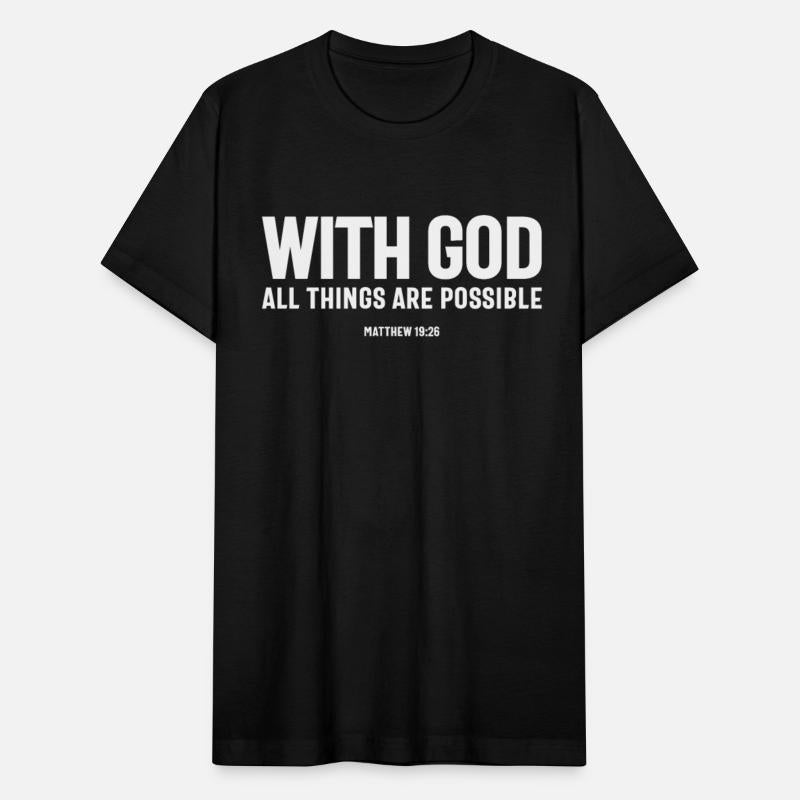 All Things Possible Matthew 19:26 Christian Quote