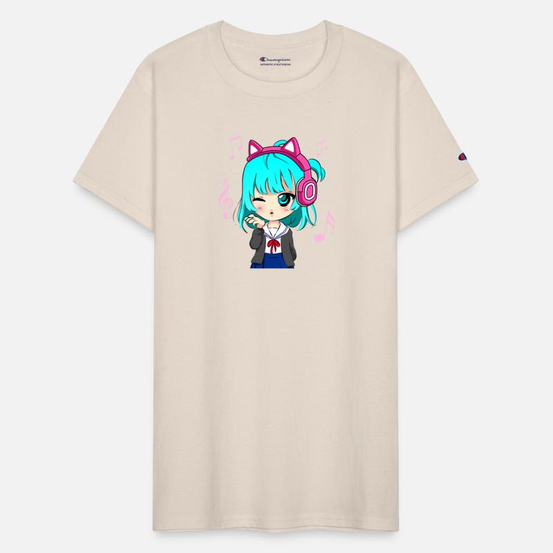 Anime and Music Girl for Teen chibi graphic Anime