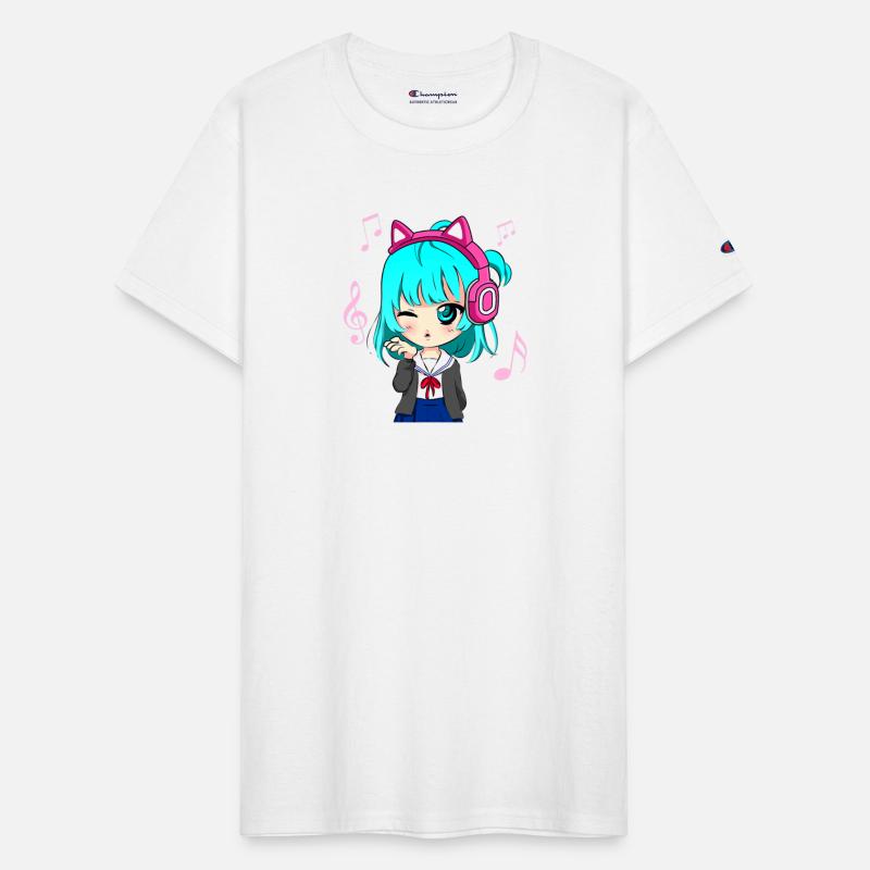 Anime and Music Girl for Teen chibi graphic Anime