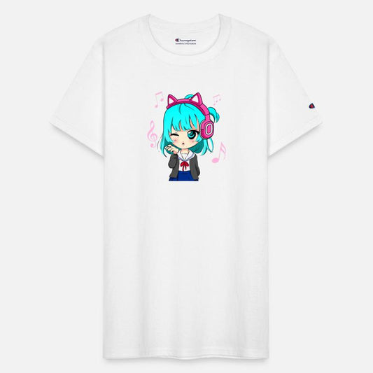 Anime and Music Girl for Teen chibi graphic Anime