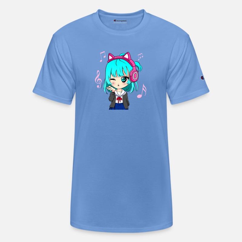 Anime and Music Girl for Teen chibi graphic Anime