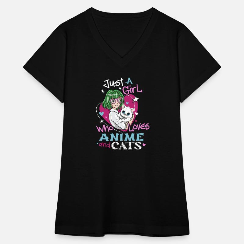 Anime Cats Shirts Just Girl Who Loves Anime And Ca