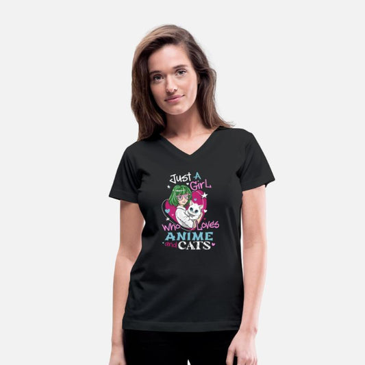 Anime Cats Shirts Just Girl Who Loves Anime And Ca