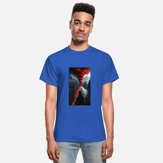 Apocalyptic Angel Over Burning City