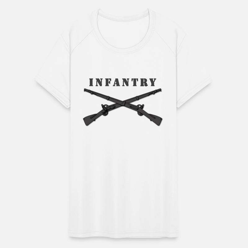 Army Infantry Br Crossed Rifles Blk w Txt