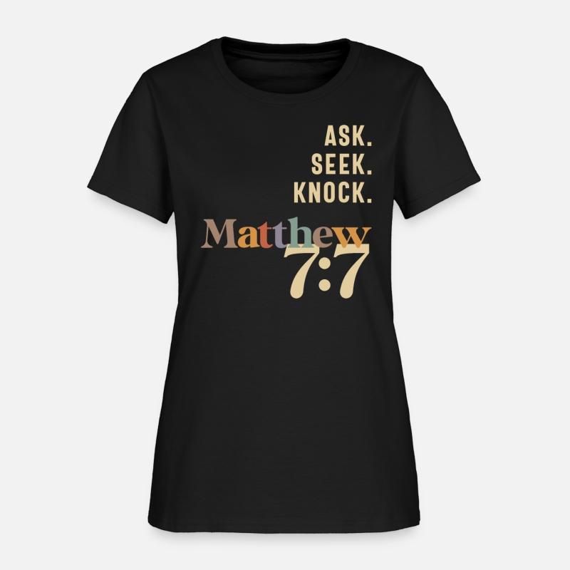 Ask Seek Knock Matthew 7:7 Christian Quote