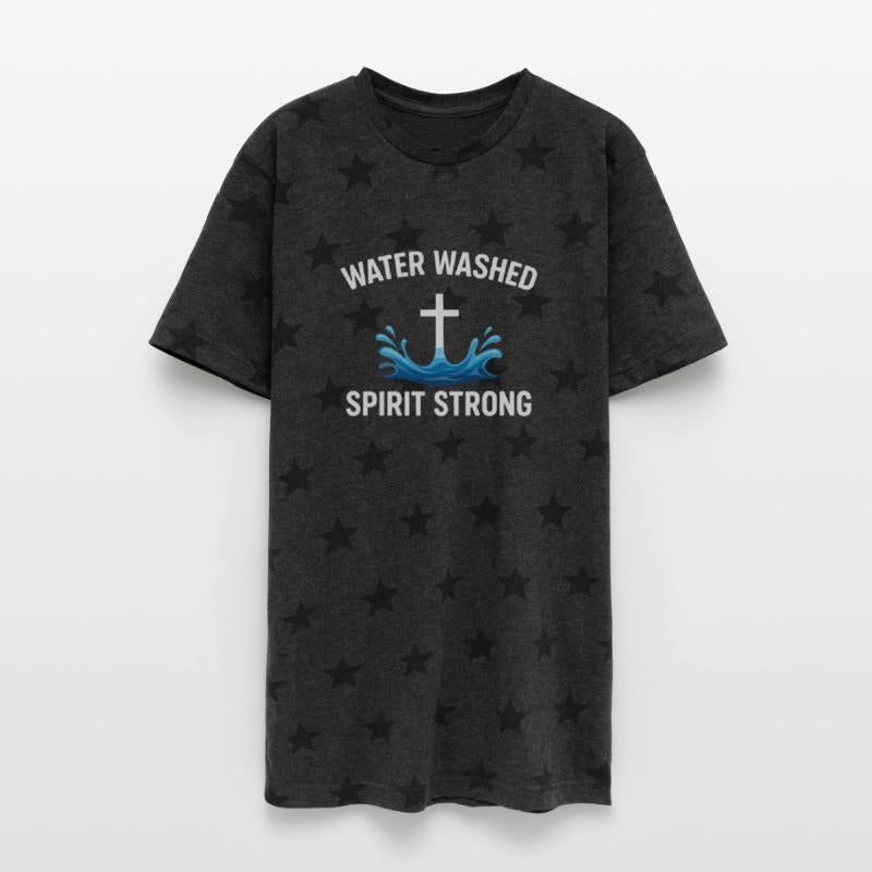 Baptized Water Washed Spirit Strong Cross Splash