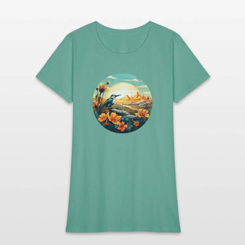 Beautiful Bird And Orange Morning Sunrise