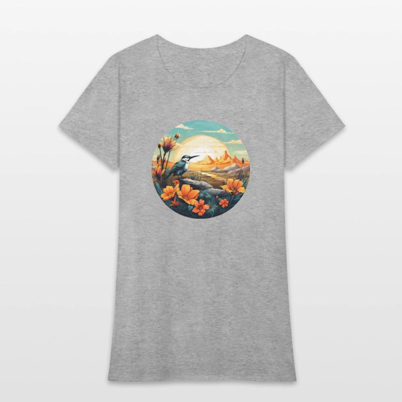 Beautiful Bird And Orange Morning Sunrise