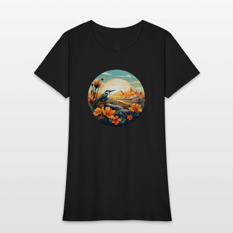 Beautiful Bird And Orange Morning Sunrise