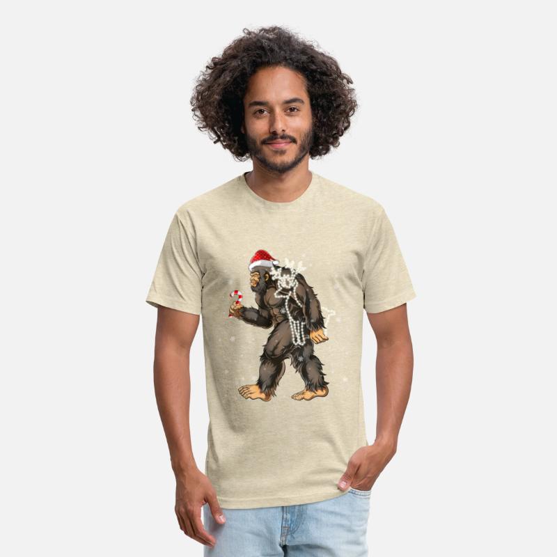 Bigfoot Carrying Deer Lights Xmas Sasquatch Lover