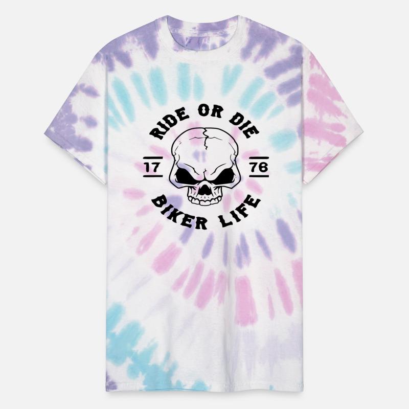 Biker Skull Ride Or Die © WhiteTigerLLC.Com