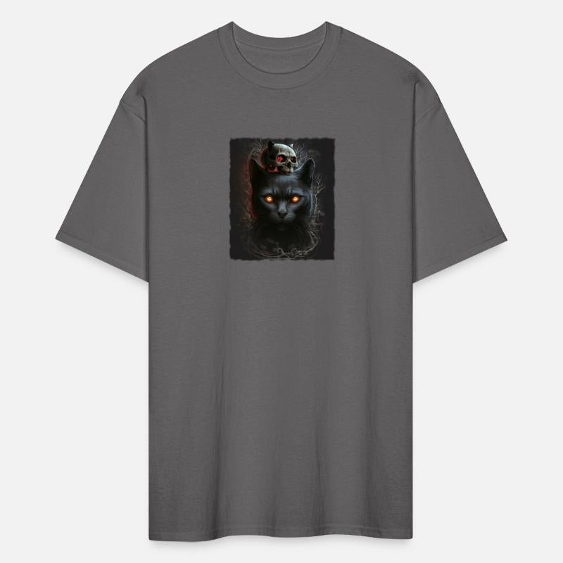 Black Cat with Skull