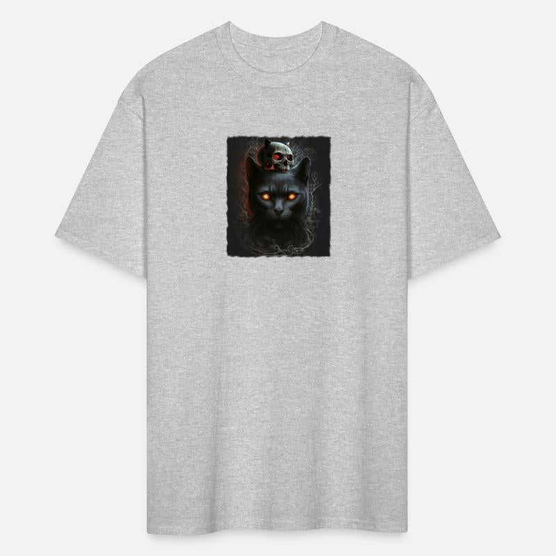 Black Cat with Skull