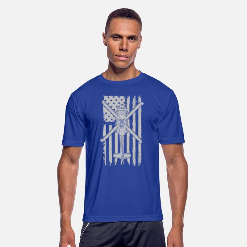 Blackhawk Military Helicopter American Flag UH60