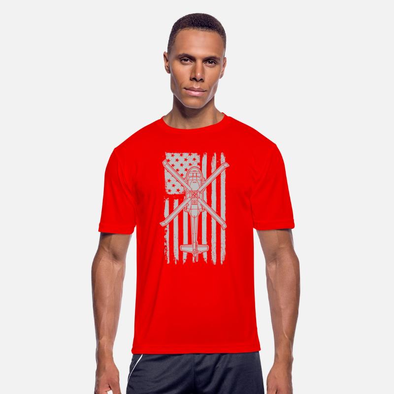 Blackhawk Military Helicopter American Flag UH60