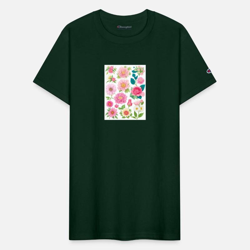 Blooming Crimson and coral Spring Flowers