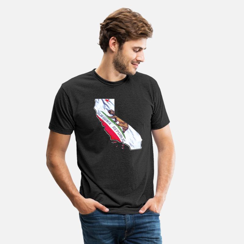 California State Flag in California State Map