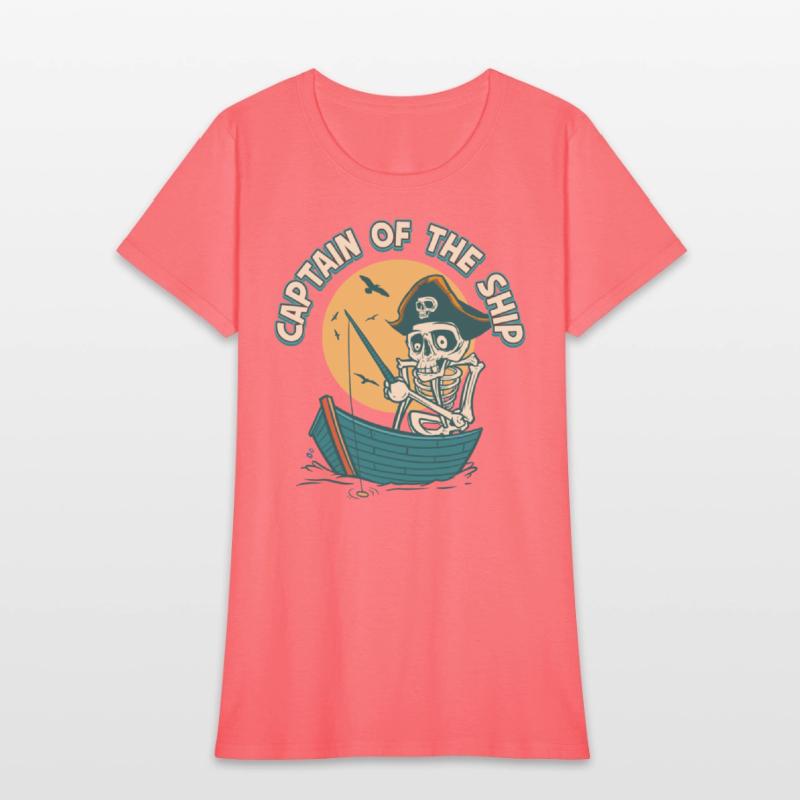 Captain Of The Ship Skeleton Pirate Graphic